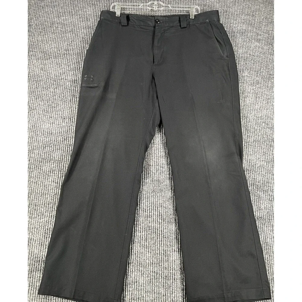 Under Armour Pants Performance Mens Size 36/30 Black Chino Golf Lightweight